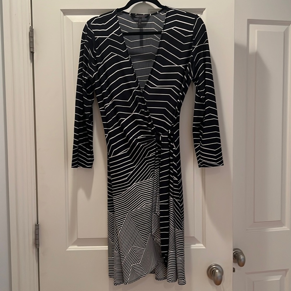 BCBG wrap dress, size M. Excellent condition.